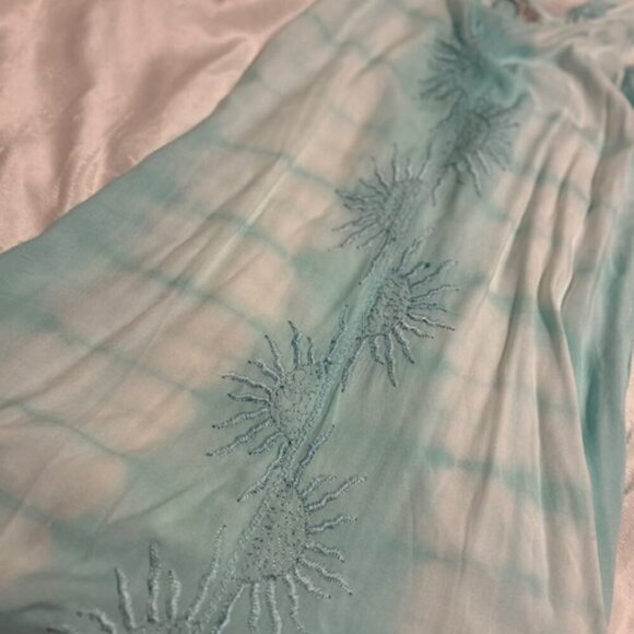 NWT Women's Raya Sun Turquoise Tie Dye Dress/Swim Cover-Up Sz M - Picture 4 of 4